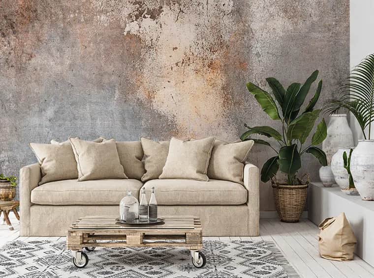 Tapeta jak tynk dekoracyjny - piękne wnętrza bez kosztownego tynku