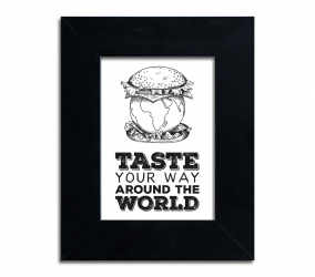 Taste your way around the world  - plakat w ramie - PLA-34