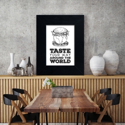 Taste your way around the world  - plakat w ramie - PLA-34