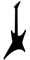 Naklejka ścienna - gitara elektryczna MUZ-NA-7